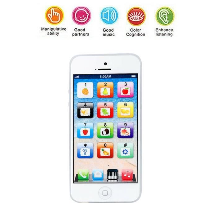 Bebe Telephone Tout Petit Jouets Educatifs 1 2 Ans Tablette Apprentissage Telephone Voix Blanc Cdiscount Jeux Jouets