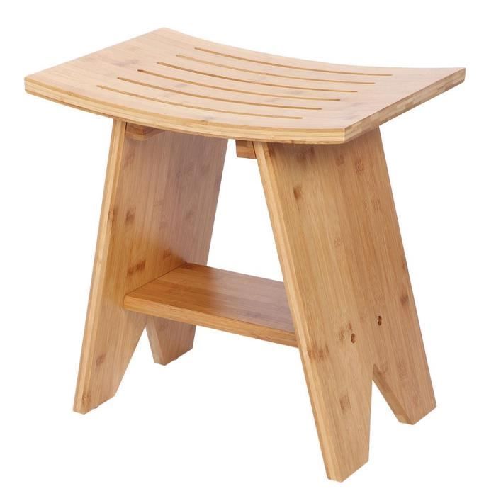 Tabouret De Bain Bambou Banc De Douche Stable Siege De Douche