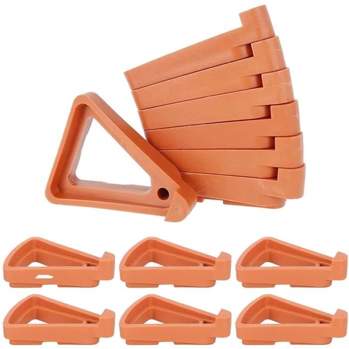 SINJEUN Lot De 50 Pieds Triangulaires Noirs En Plastique Pour Pot De Fleurs D'intérieur Et D'extérieur