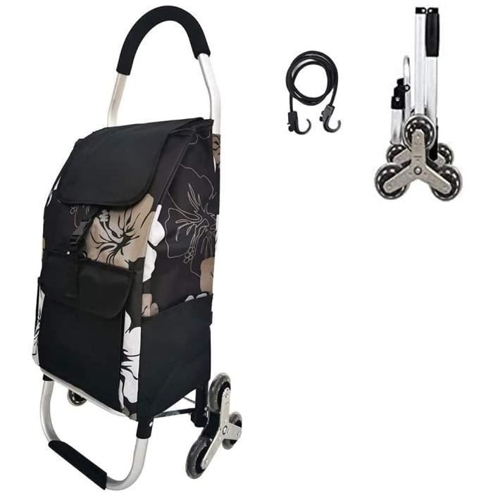 Sac De Rechange Pour Chariot De Courses Pliable - Tissu Oxford Imperméable 57x33x20 Cm - Accessoire Pratique Pour Shopping Et Voyages - 8