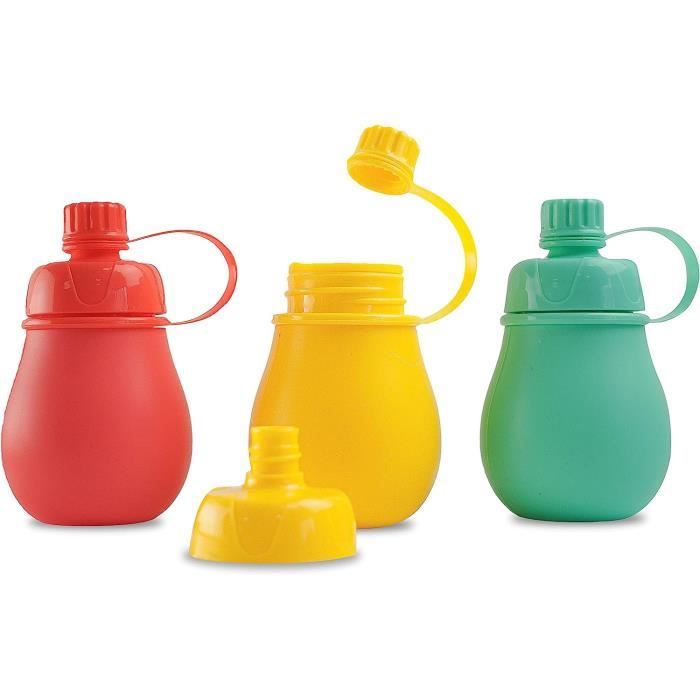 Boîtes De Conservation Cécoa Gourdes À Compote Réutilisables (lot 3) 180 Ml/gourde Silicone