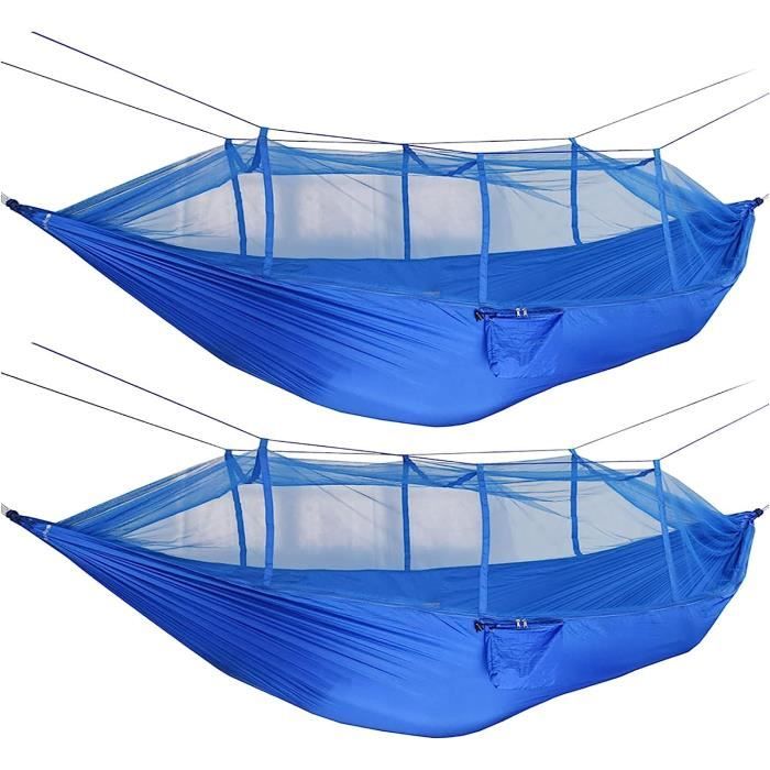 Hamac De Camping Uplayteck Avec Moustiquaire 2 En 1 - Ultra Léger 300kg Bleu - 2 Personnes