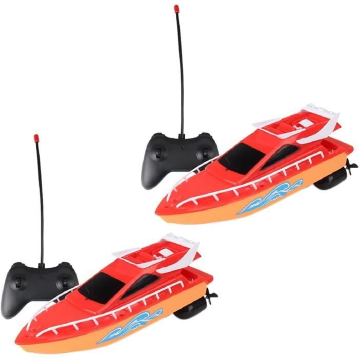 Huairdum Bateau Télécommandé 2.4G – Étanche Avec Rotation 360° – Double Hélice – Piscine Ou Baignoire – Cadeau Enfant