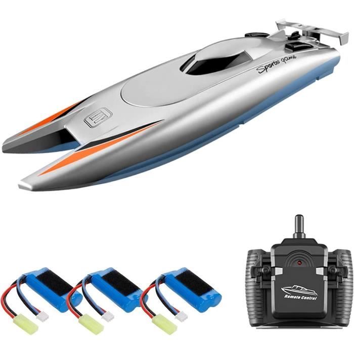 Bateau RC à grande vitesse Bateau de course télécommandé à l'épreuve de l'eau 25km/h avec