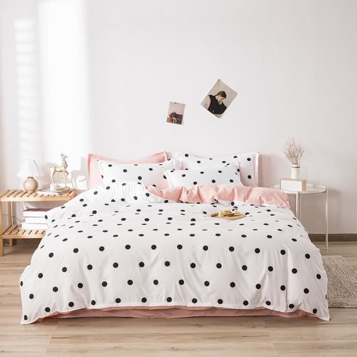 Parure De Lit à Carreaux Vichy Avec Housse De Couette Et Taies D