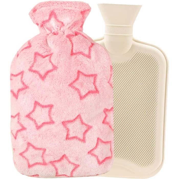 Bouillotte 2 Litres Avec Housse En Peluche Ultra Douce - Lavable Et Amovible