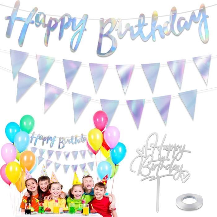 Happy Birthday Banner, Bannière Banderole, Design Personnalité, pour