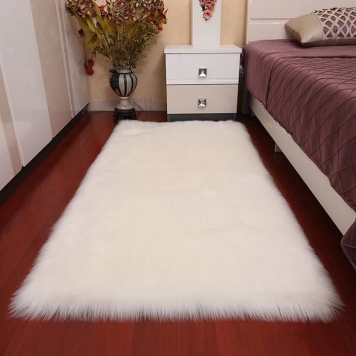 Tapis Antiderapant Pour Chambre A Coucher Moelleux Blanc 60 150cm Tapis Au Sol Cdiscount Maison