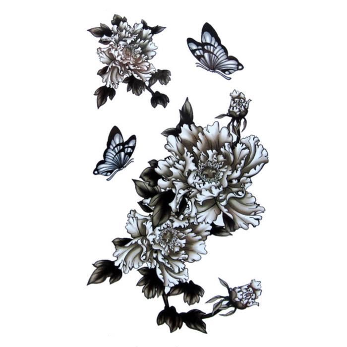 Tatouage Temporaire Realiste Femme Motif Papillon Fleur Achat