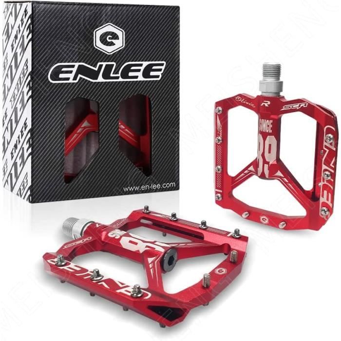 Pedale VTT Pedale de Velo CNC Corps Aluminum Plate Bon Grip 9 16 Pouce Ultra Leger 3 Couches Roulements Scelles pour Route A219 Cdiscount Sport