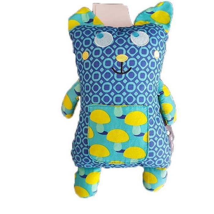 Doudou Orchestra Chat Bleu Et Vert Turquoise Champignon Color Patterrn Cdiscount Pret A Porter