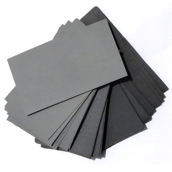 Papier Abrasif à L'Eau Grain 360 - Lot De 10 Feuilles 230x280mm - Pour Ponçage Fin Et Finition De Surface