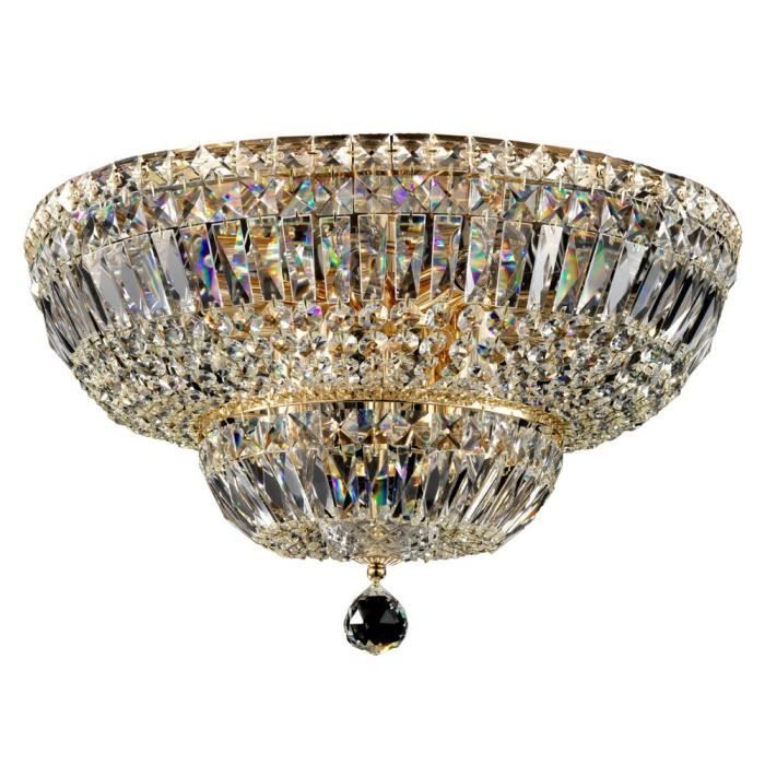 Plafonnier - Basfor - Semi-encastré - Doré Antique - 12 lumières - E14