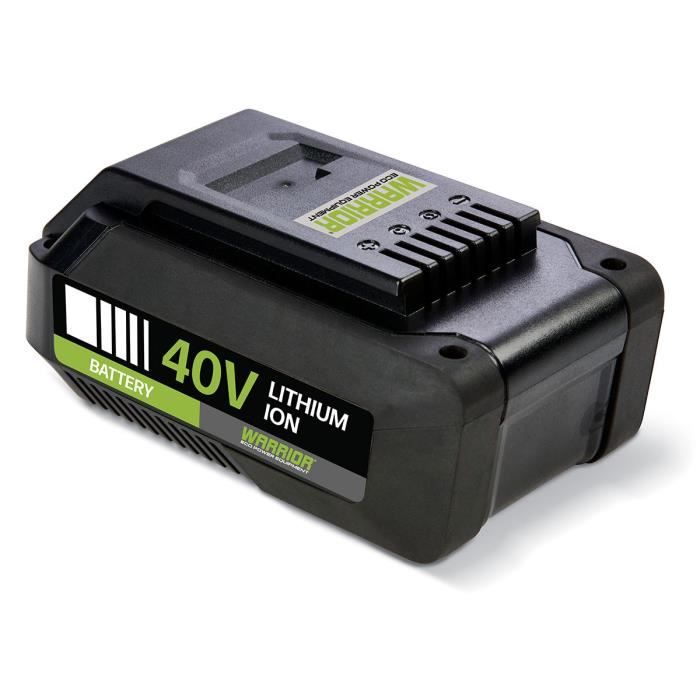 Batterie Lithium 40V 2.5Ah Longue durée WARRIOR Voyant LED indicateur de charge Compatible gamme 40V Charge Rapide
