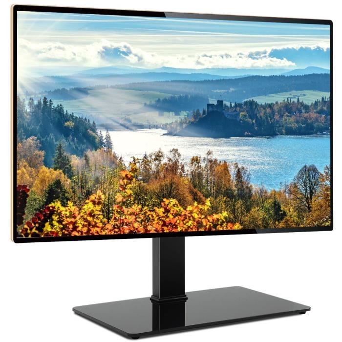 Rfiver Pied Tv Sur Socle Avec Support Pivotant Et Reglable En