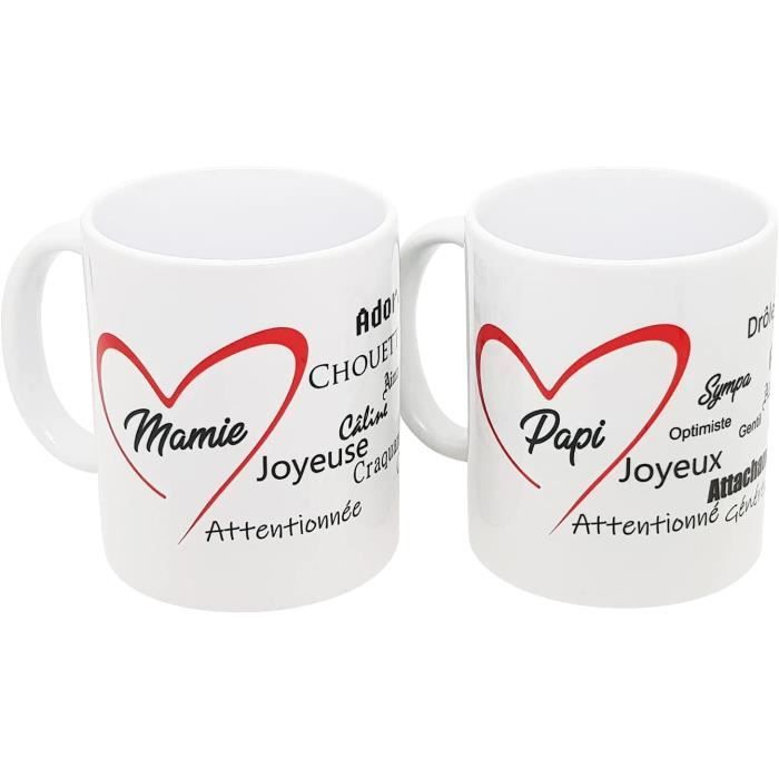 Mug Amour Duo Lot De 2 Tasses Je T Aime Papi Mamie Avec Coeur Mug Qualite Idee Cadeau Originale Grands Parents Anniversaire No 1738 Cdiscount Puericulture Eveil Bebe