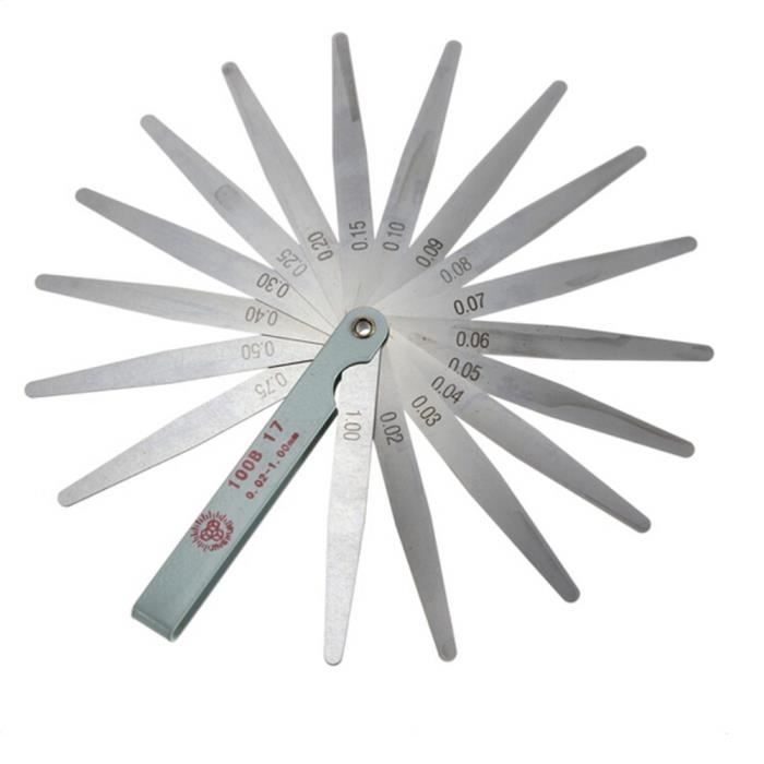 Jauge D'épaisseur En Acier 0.02 Mm - Palpeur Métrique Pour Mesurer Les Jeux Mécaniques, Lame Unique 100mm
