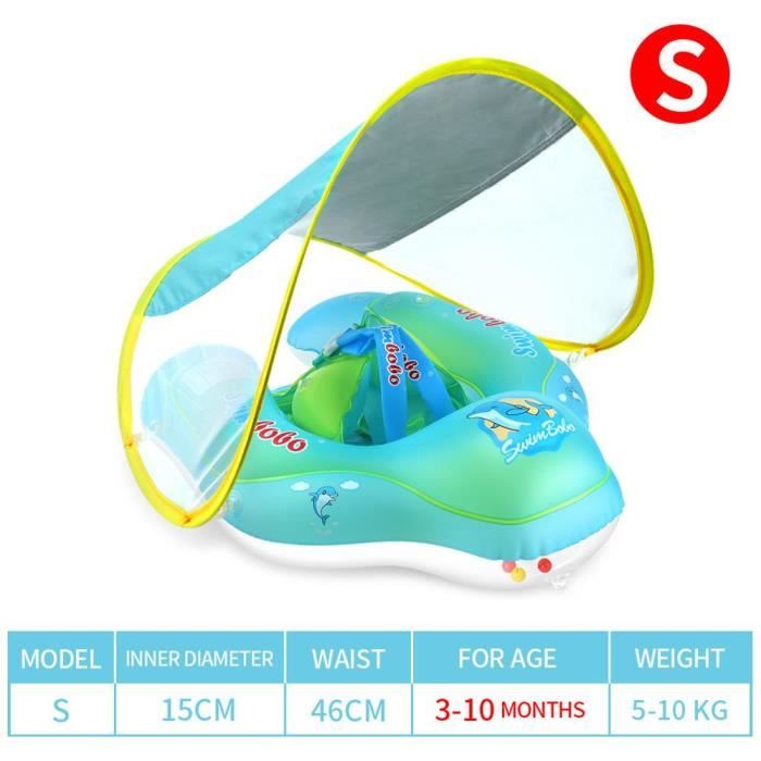 BOUÉE DE NATATION POUR BÉBÉS BOUÉE VERTE 6 MOIS - 2 ANS