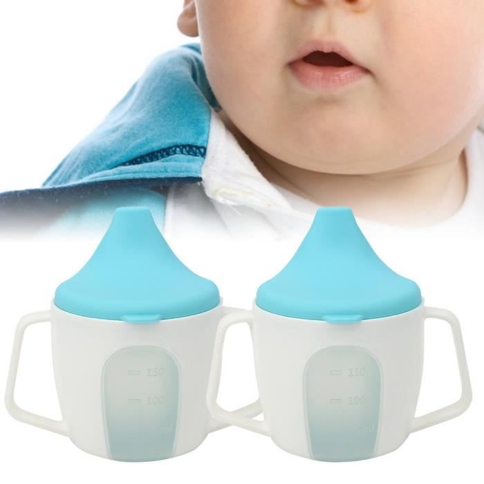 Gobelets rotatifs anti-fuite pour bébés, poignée d'apprentissage pour  nourrissons, biberons solides pour enfants, biberon d'eau, gobelet rotatif  anti-fuite