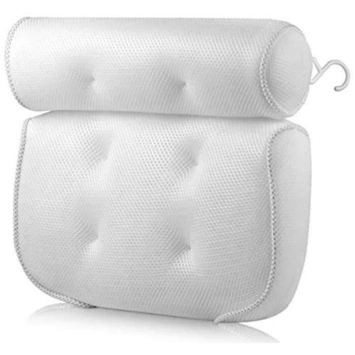DEWIN Coussin Baignoire,Coussin SPA Ventouse Coussin De Bain Oreiller Spa Baignoire Antidérapant Avec Ventouses