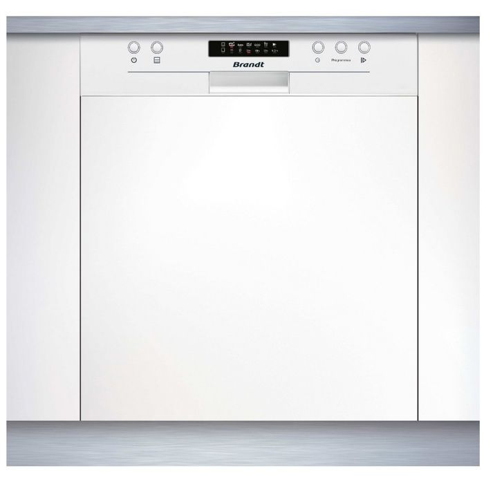 Lave-vaisselle intégrable BRANDT BDB424LW - Moteur à induction - 95L/cycle - 44 dB - Blanc
