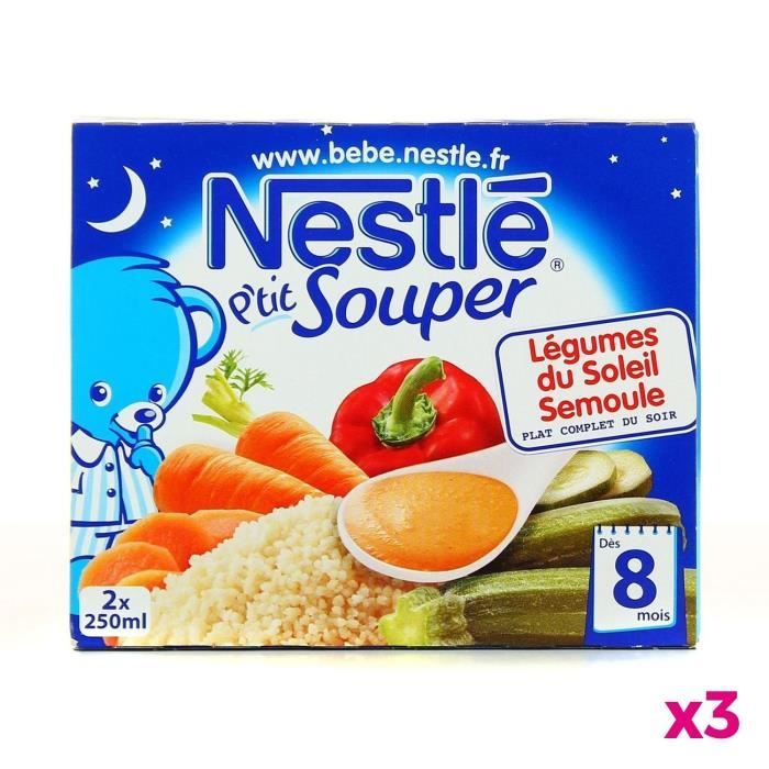 Lot De 3 Nestle P Tit Souper Legumes Du Soleil Semoule 2x250 Ml Des 8 Mois Achat Vente Plats Cuisines Lot De 3 Nestle P Tit Souper Legumes Du Soleil Lot De 3 Nestle P Tit Souper Legumes Du Soleil Semoule 2x250 Ml Des 8 Mois Achat Vente Plats Cuisines Lot De 3 Nestle P Tit Souper Legumes Du Soleil