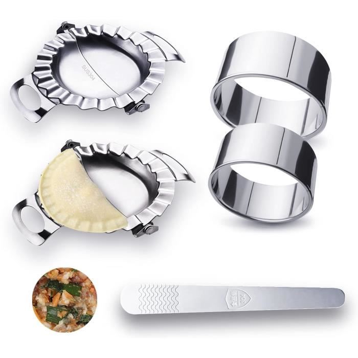 Emporte-pièce à raviolis avec roulette, manche en bois et bord cannelé Emporte-pièce à raviolis avec roulette, manche en bois et bord cannelé