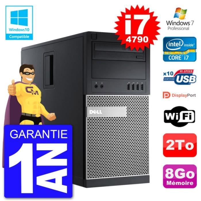 Dell PC 9020 SFF Intel Core i5 4570 RAM Disque Dur 500Go Windows 10 WiFi - vue 3