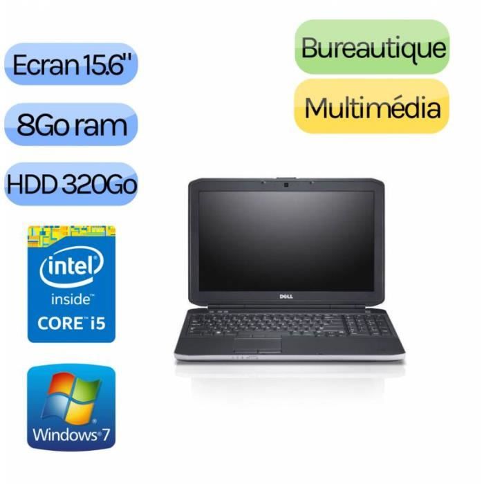 Achat PC Portable Dell Latitude E5530 - Windows 7 - i5 8Go 320Go - 15.6  - Ordinateur Portable PC pas cher