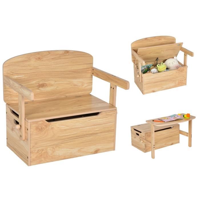 Coffre à Jouets pour Enfant en Bois avec Peinture Ecologique, Banc à  Rangement, Idéal pour Jouet, Livre, Vêtement, Chaussure pour Chambre  d’enfant