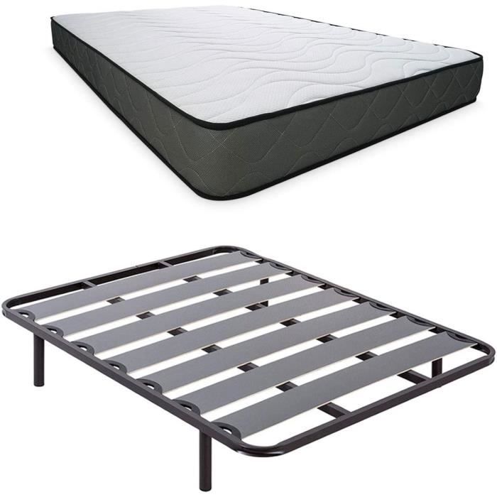 Matelas Viscoélastique Lite Réversible Duérmete Online - 80x200 Cm, Hauteur 20 Cm, Face Hiver/été, Fermeté Moyenne, Fabriqué En Espagne