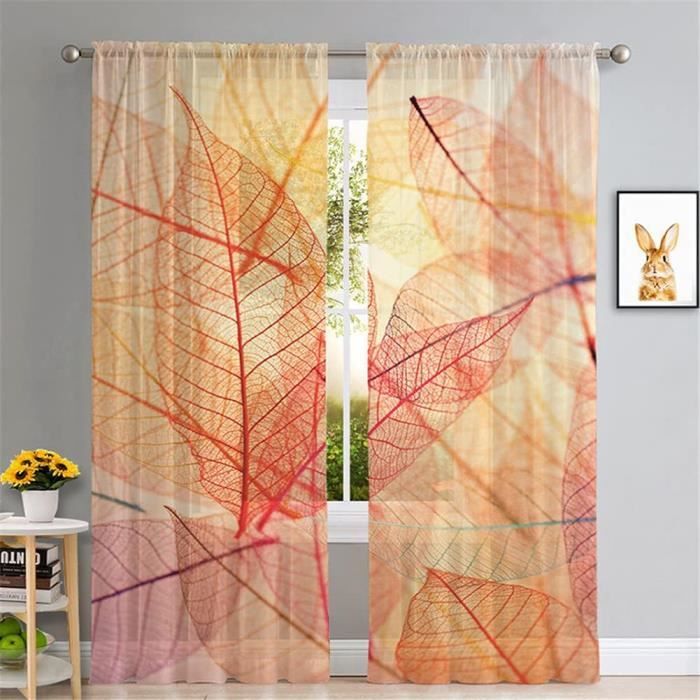 Lot De 2 Voilages Transparents Avec Ourlet Lesté - Décoration Fenêtre Salon/chambre