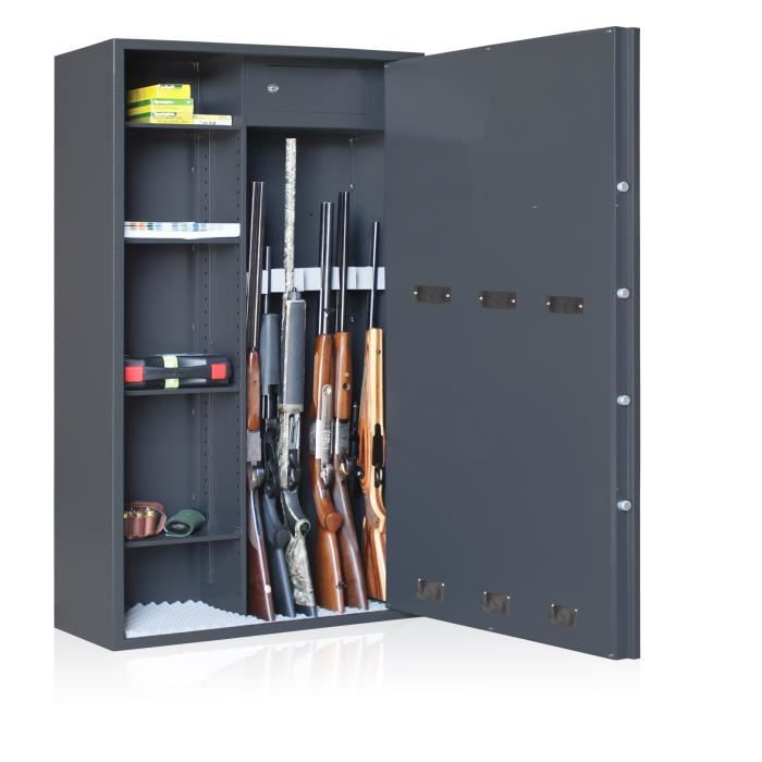 Armoire Forte Reload Mixte 10 Armes Etageres Gris Achat Vente Armoire A Fusil Armoire Forte Reload Mixte Cdiscount