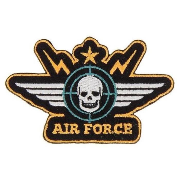 Patch Ecusson Thermocollant Avion Air Forces 2,50 x 5,50 cm