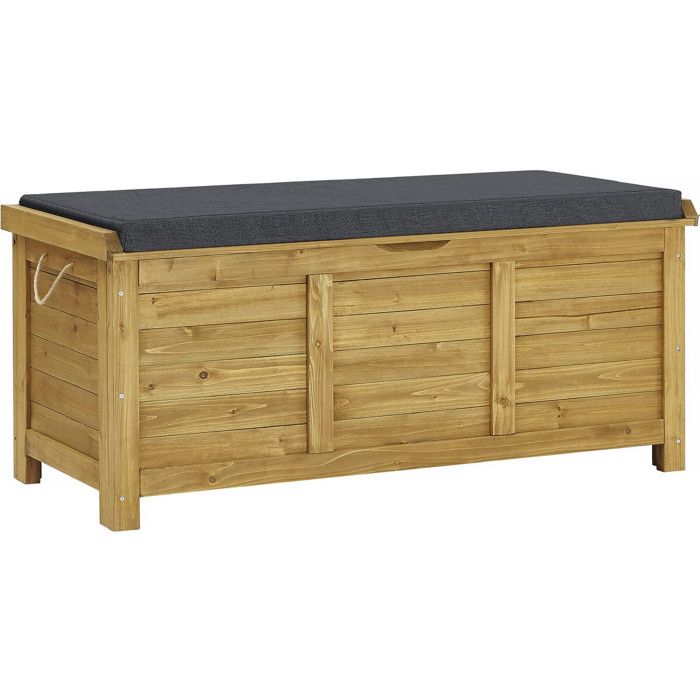 Coffre de jardin Gana en bois - 125 x 60 x 55 cm - Marron
