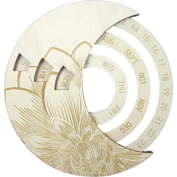 En Bois Calendrier Perpetuel Rappel Conseil Diy Bois Artisanat Tenture Signes Pour Famille Amis D Anniversaire Rappel Beige Cdiscount Beaux Arts Et Loisirs Creatifs