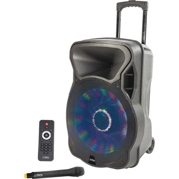 ENCEINTE PORTABLE 700W + PIED + MICRO SANS FIL - Prix Fous PARTY LIGHT &  SOUND pas cher - Sound Discount