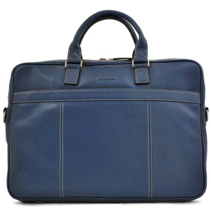 Porte documents et ordinateur 17 en cuir KATANA Bleu Cdiscount Bagagerie Maroquinerie