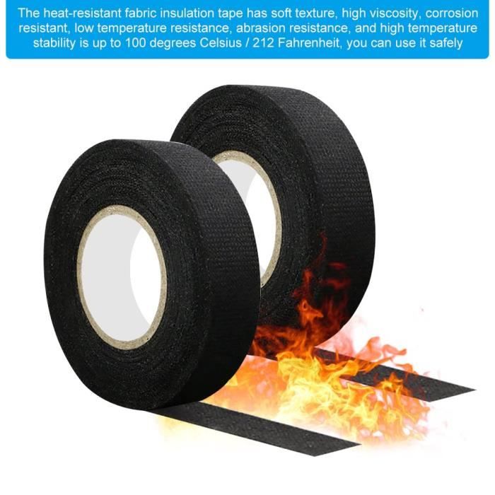 Ruban Chiffon de Voiture en Tissu Adhésif Isolant Tape Thermique Anti-Chaleur Électrique Automobile Pour Harnais de Câblage Voiture