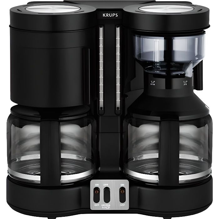 Cafetièrethéière KRUPS DUOTHEK PLUS Capacité 20 tasses Technologie de préparation de café Goutte