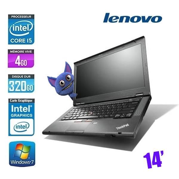 Top achat PC Portable LENOVO THINKPAD T430 CORE I5 3320M 2.6GHZ 4GO 320GO pas cher