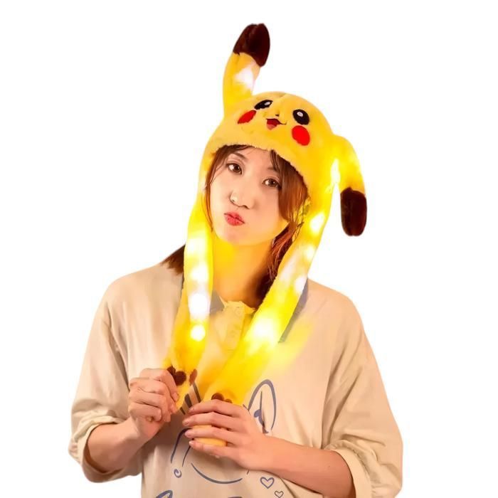 Comparer les prix de Chapeau drôle style pikachu avec oreilles longues de mouvement chapeau d'airbag TikTok cosplay