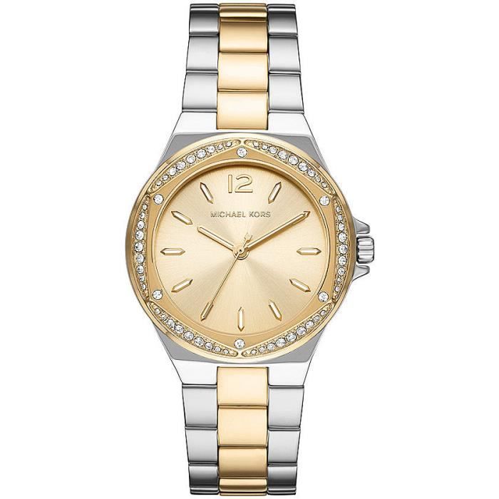 MICHAEL KORS  Montre Lennox Trois Aiguilles pour Femme , Acier Inoxydable, MK6988