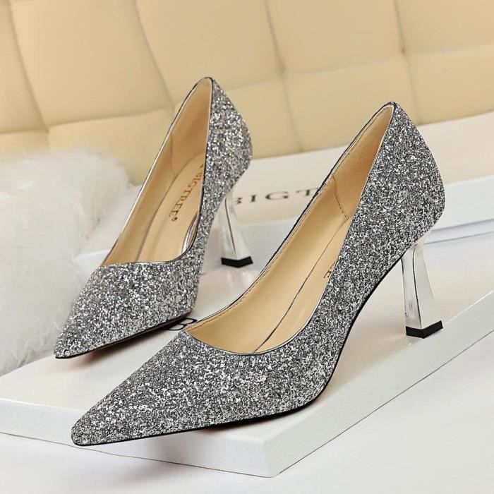 chaussure argenté pour mariage