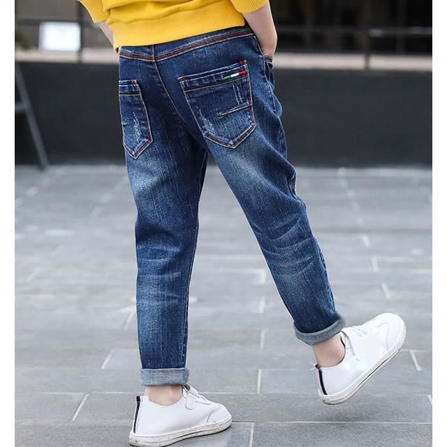 Blue 02 Pantalon En Denim Pour Garçon Bas Ample Pour Enfant Vêtement D'automne Jeans Décontractés