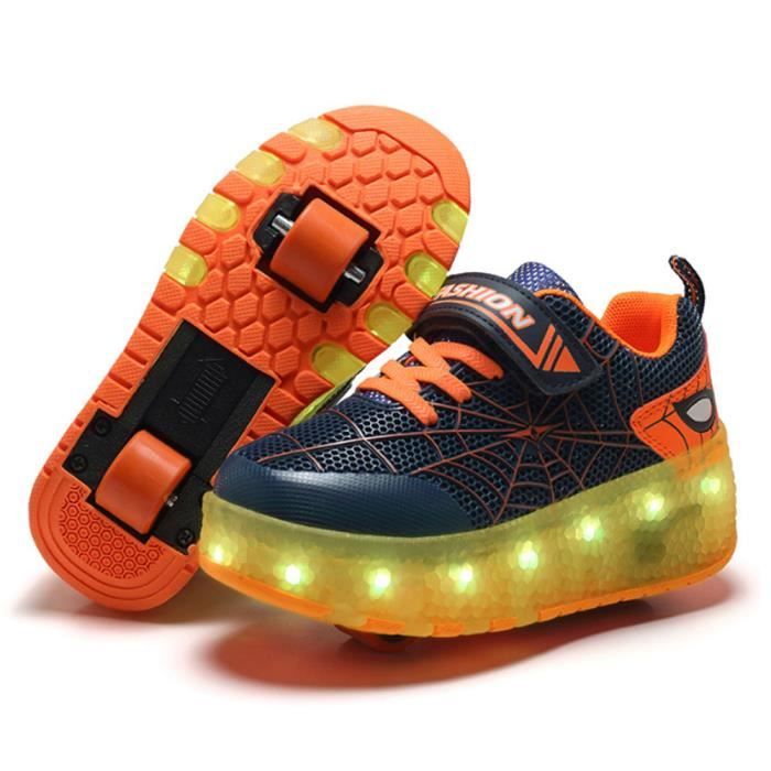Baskets Enfants LED Chaussures Roller Skateshoes À Roulettes Garçons Filles  Rose Sneakers Une Roues - Achat / Vente Basket Enfant Chaussure LED -  Cdiscount
