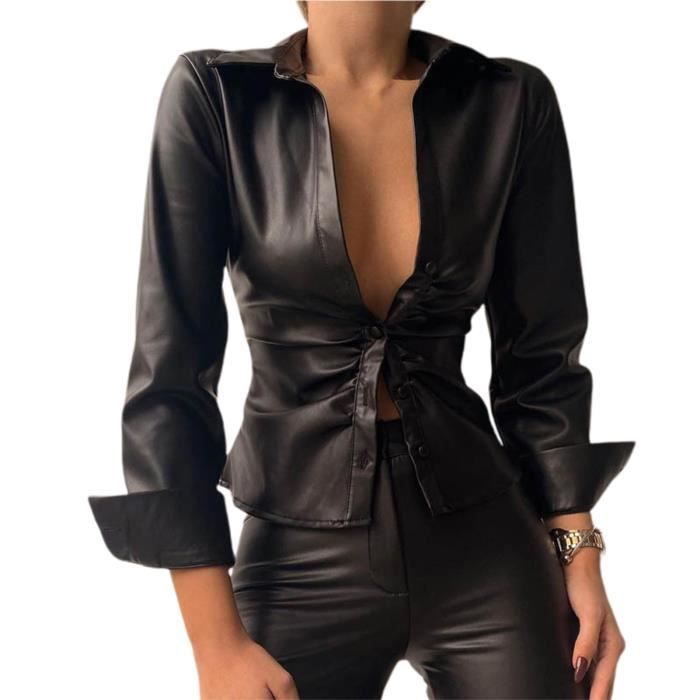 Chemisier cuir deals