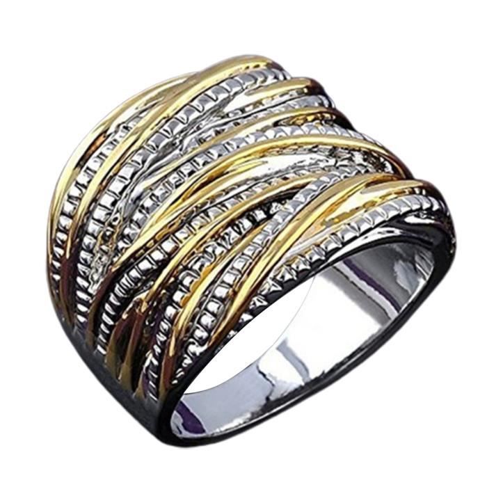 Bague Tension Acier Inoxydable Avec Zircon - Largeur 9 Mm - Rose Argent - Neuve Avec étiquettes