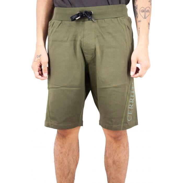 Cerruti 1881 Short en coton Seddori Kaki Homme