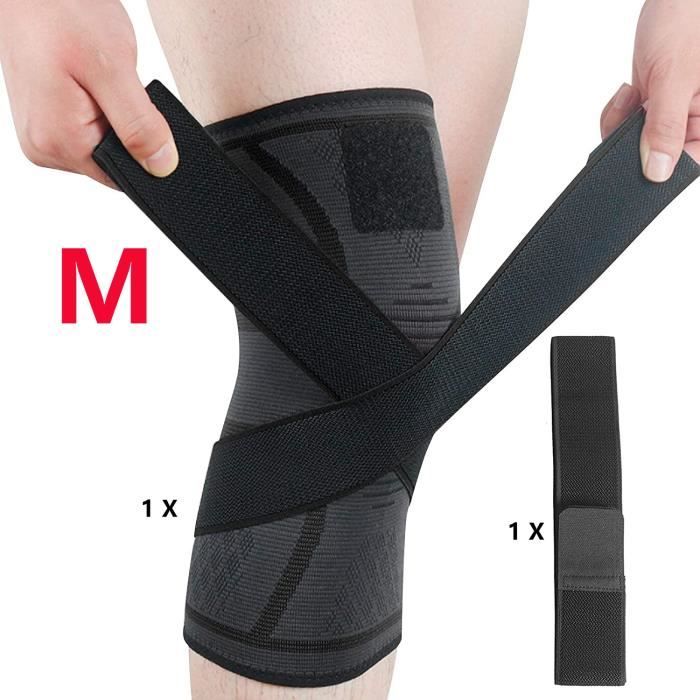 BREAKING LIMITS – Genouillère De Compression En Néoprène 7 Mm – Respirante, Antidérapante – 6 Tailles XS à XXL – Noir
